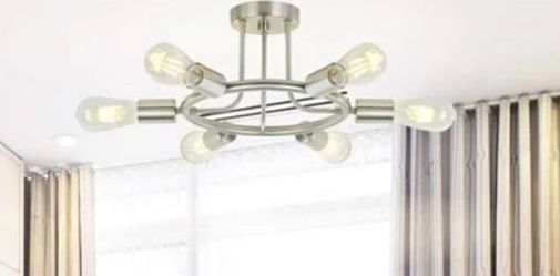 6 Bulb Chandelier New 