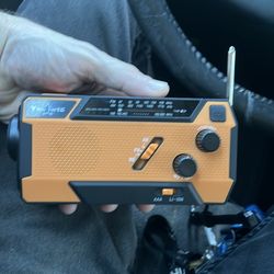 Radio , phone charger , and flashlight … can use with no batteries