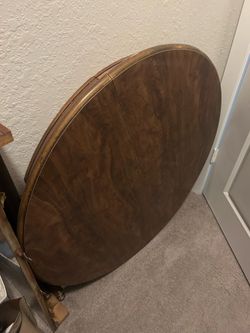Pair of Grey Velvet Chairs and Wooden Table with Leaf
