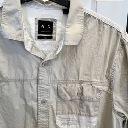 Men’s Armani Exchange long-sleeve button-up shirt. Slim fit, size Medium