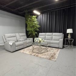 BRAND NEW! Gray Fabric Sofa/Loveseat from Ashley Furniture. DELIVERY AVAILABLE!