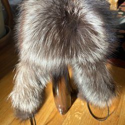 Winter Hat Unisex Ushanka New Real Fox Fur Size L