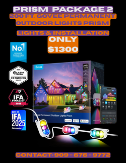 200 ft Govee Permanent Outdoor Lights Prism (With Installation)