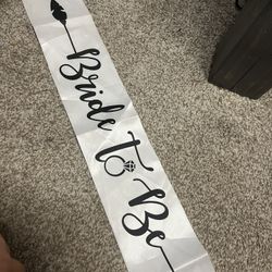 Bride To Be Sash