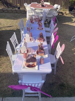 Kids party table decoration set up