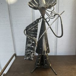 Metal Art Sculpture Musician Figure