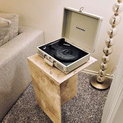 Travertine Stone Side Table