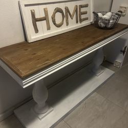 Wood Entry Table Farmhouse Design 