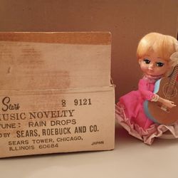Vintage Sears Roebuck & Co Musical Doll With Guitar 
