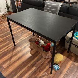IKEA Sandsberg Table And 2 Stefan Chairs Black 