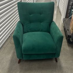 Emerald green recliner