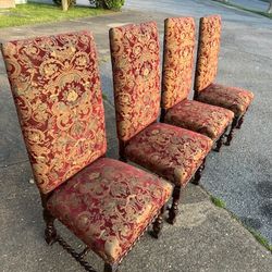 Paisley Style Highback Dining Chairs