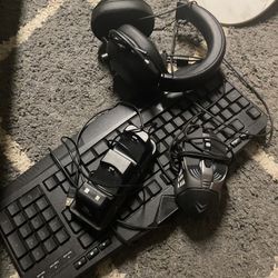 Tv, Computer Monitor, Keyboards, And A Mouse