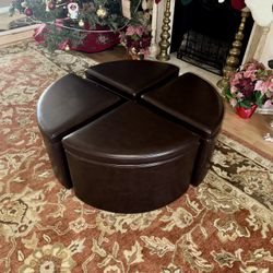  Set of FOUR Storage Ottomans