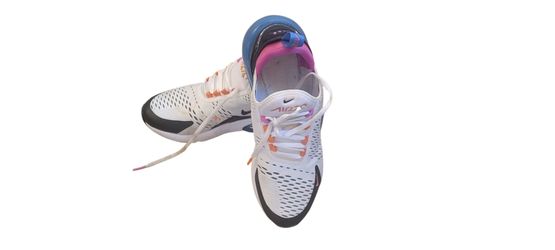 Nike Air Max 270 Running Shoes White Pink Blue – Excellent Condition - Size 7Y