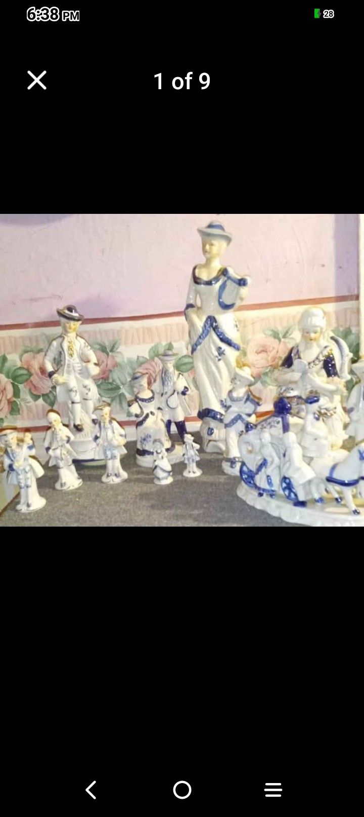 11 Piece Blue And White Porcelain Collection.Most Marked Made In Tawain.