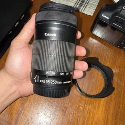 Canon 55-250mm f/ 4-5.6 Lens w/ Lens Hood