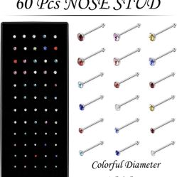 Nose Rings Studs Set