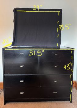 Black Dresser with mirror