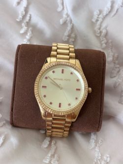 Michael Kors Women's Gold-Tone Crystal Watch