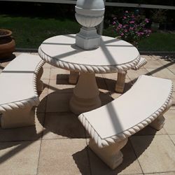 Table And 3 Huge Benches Like New In Weeki Wachee Spring Hill