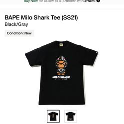 Bape Baby Milo Shirt Size XL