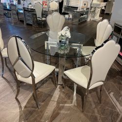 Round Table ,dining Set, Glass Dining Set 
