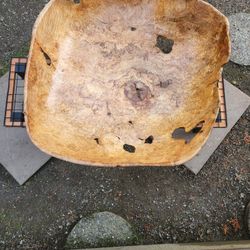 Large Maple Burl Handmade Bowl
