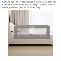 Toddler Bed Rail Grey