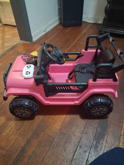 Pink Kids Ride-On Electric Jeep with Remote