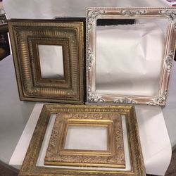 4 Art Frames 3 Gold 1 Bleached 