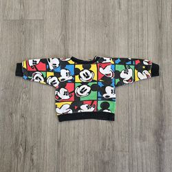 Vintage 90s Mickey Mouse Andy Warhol Baby Sweater 18 Months