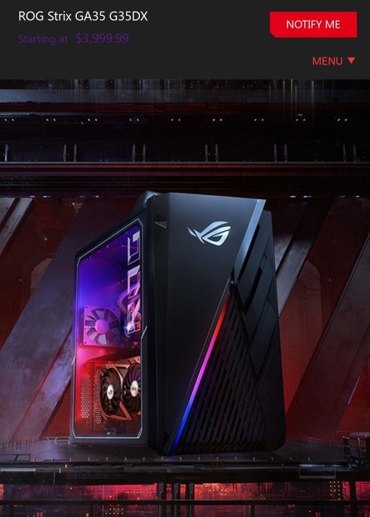 ROG Strix GA35 G35DX Ryzen 7 5800x Rtx 3070