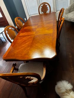 Formal Dining Table with 6 Chairs
