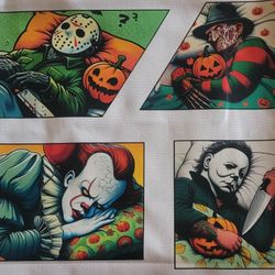 Jason Voorhees, Freddy Krueger, Penny Wise, and Micheal Myers Tote Bag