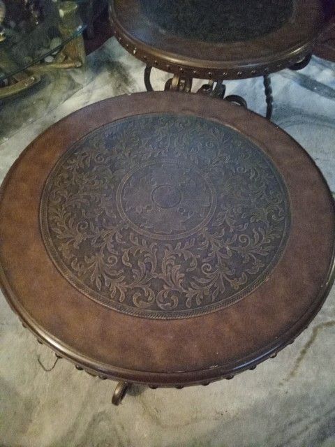 Gorgeous Iron And Wood End Tables