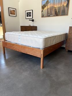 Bed Frame Solid Wood Queen Size Custom Made
