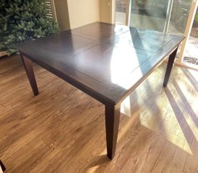 Square solid wood table