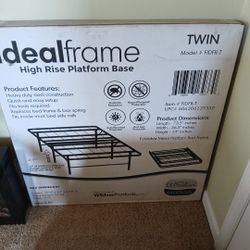 Ideal frame Twin Size High Rise Platform Base Bed Frame