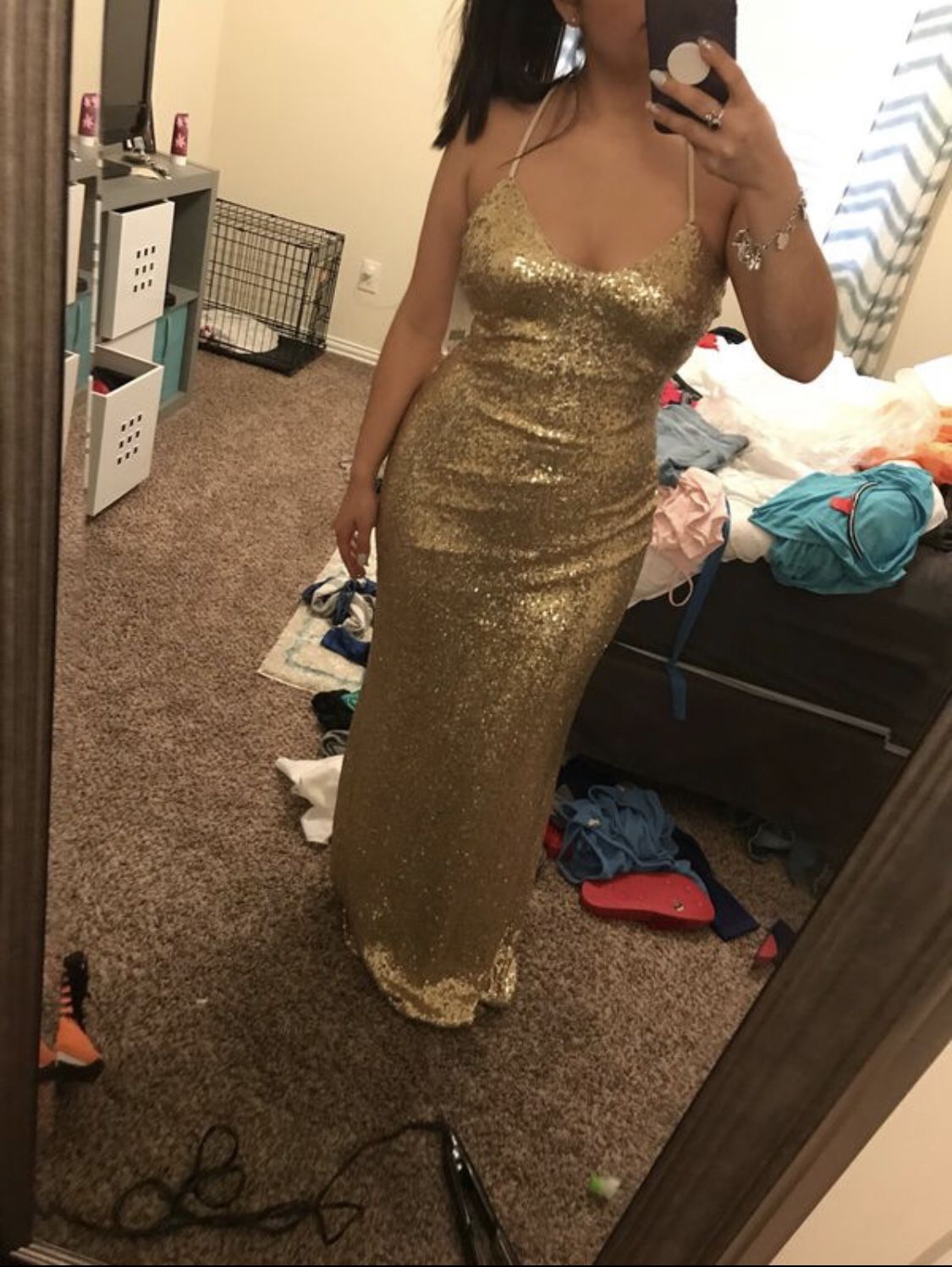 Gold Sequin Dress