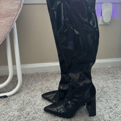 Black knee high boots 