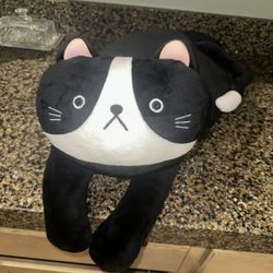  Daiso Black Japanese Tom Cat Doll Cute Soft Stuffed Toy 15" Hug Pillow