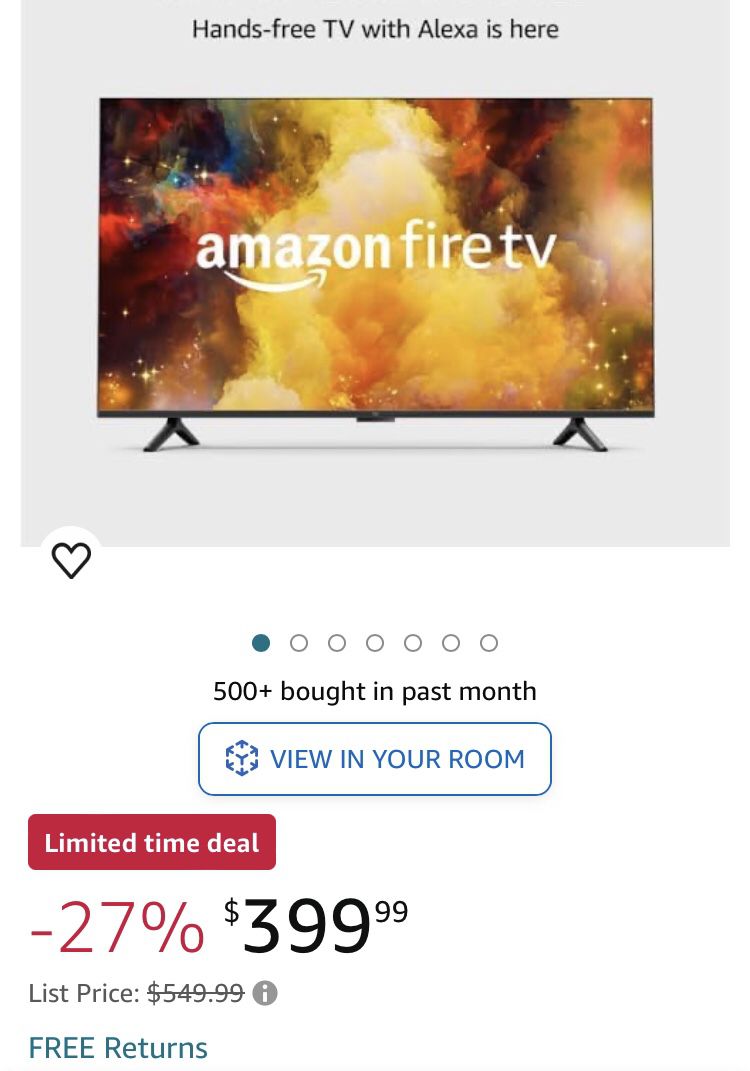 Amazon 55inch Fire smart TV