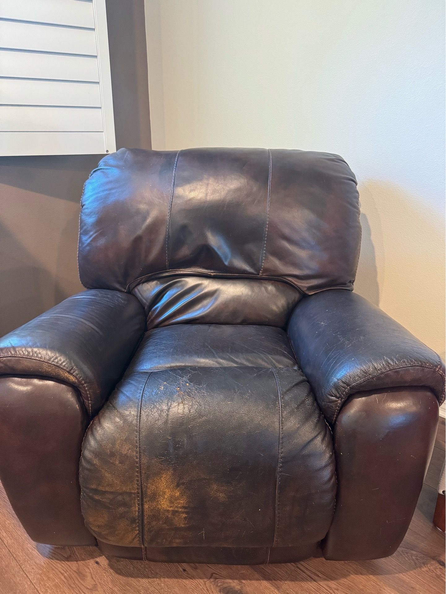 Leather Recliner Couch