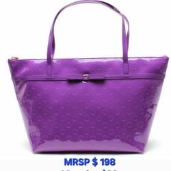 Purple KATE SAPADE Bag Tote Hobo Purse