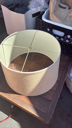 Drum Lamp Shade Linen Tan