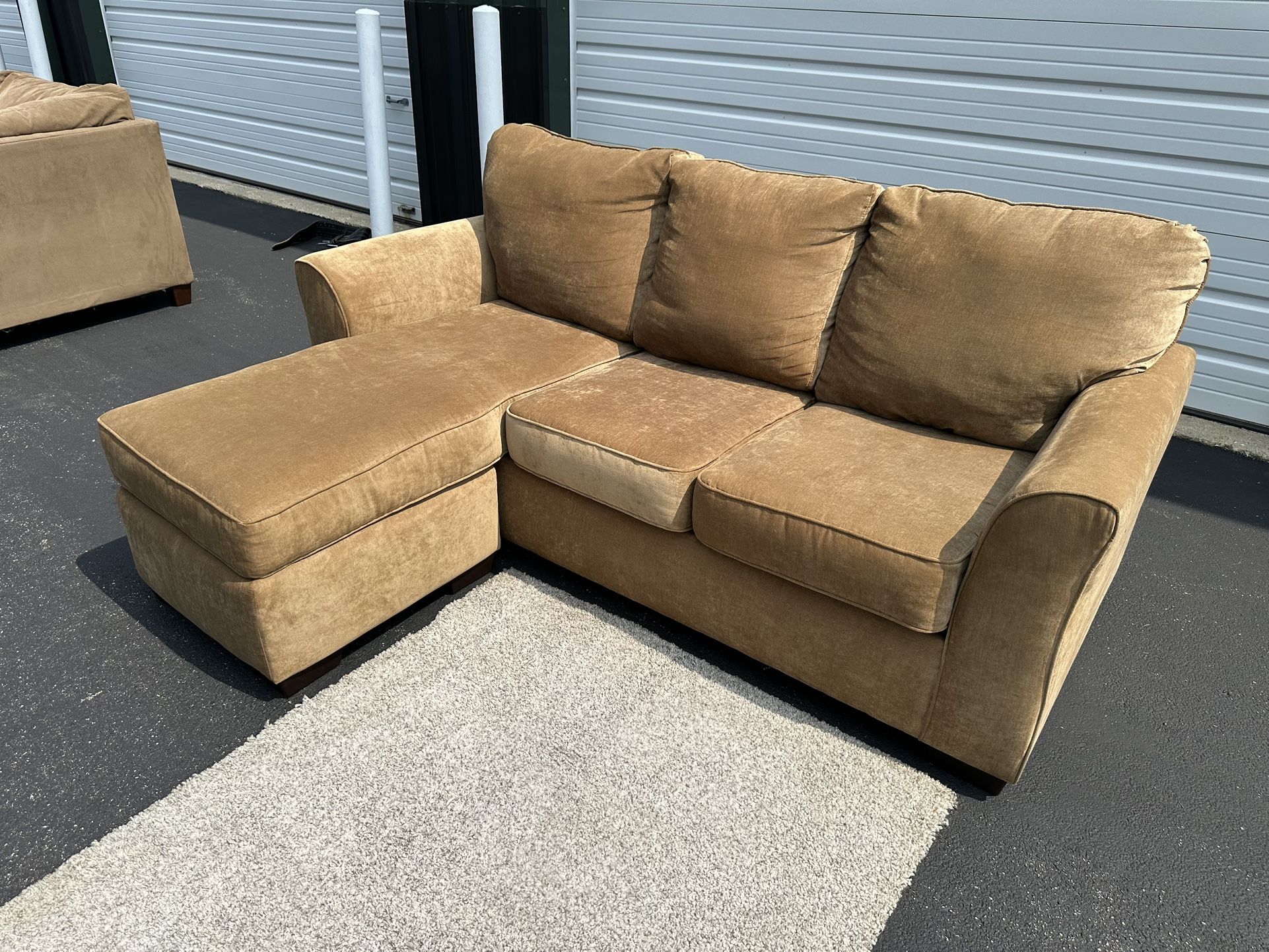 Gold Reversible Chaise Sectional Free Delivery 