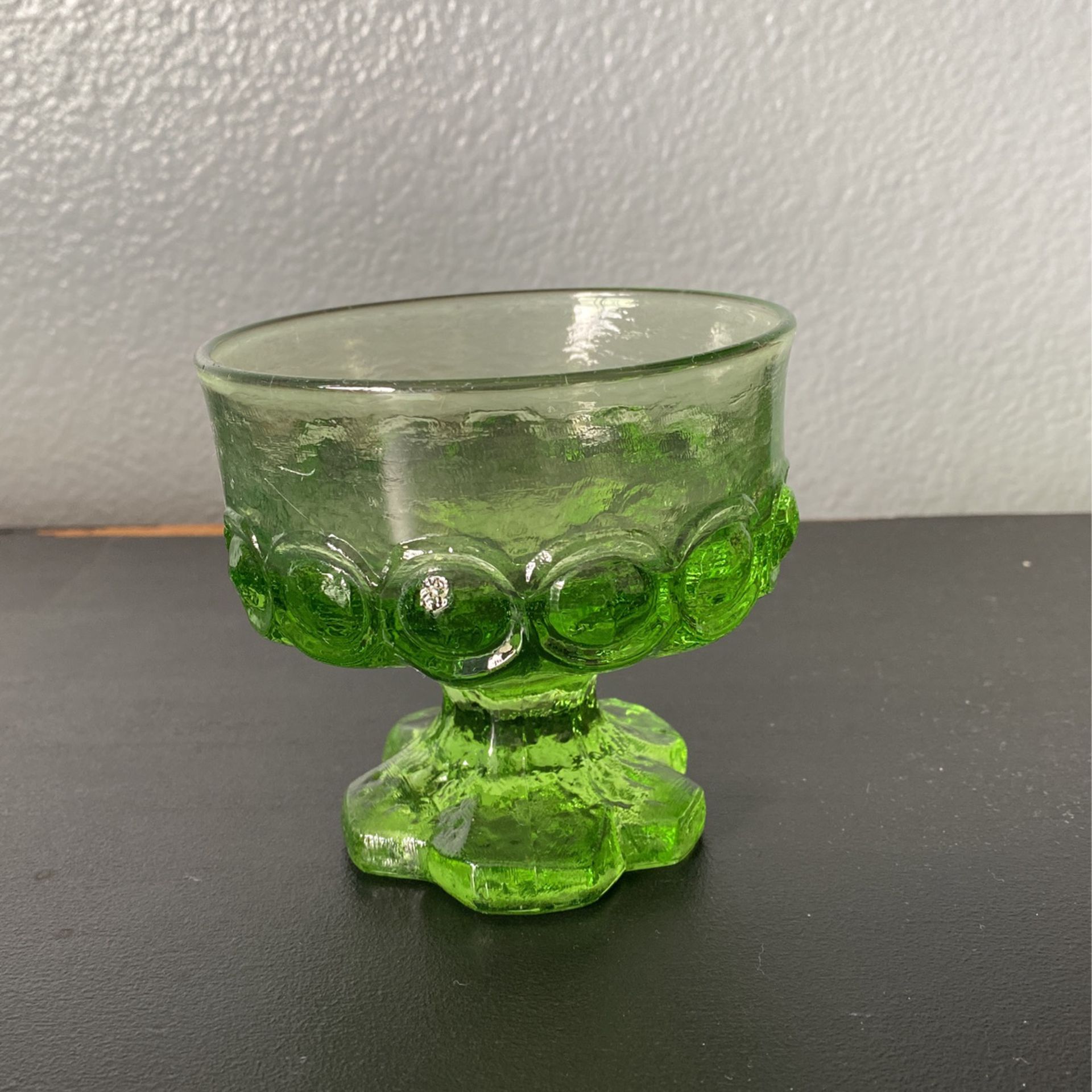 Vintage Tiffin Franciscan Madeira Clover Green Sherbet Glass 