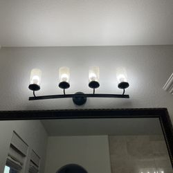 SET OF 2 MODERN 4-LIGHT FIXTURES - 34” LENGTH (Like NEW!) 