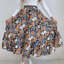 Brand New Shein Floral Women’s Maxi Skirt Large